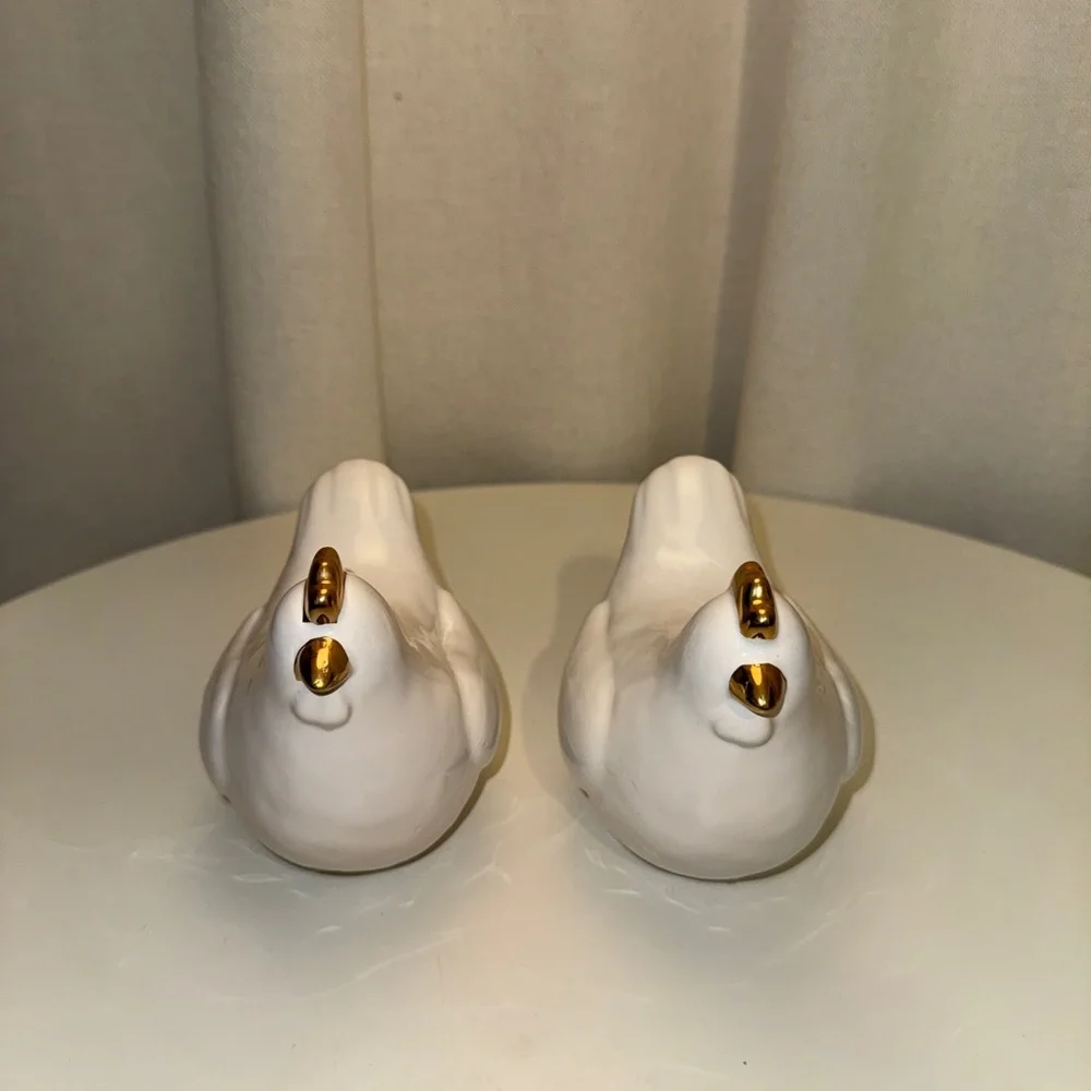 Target Easter White Ceramic Chicken Decoration NWT